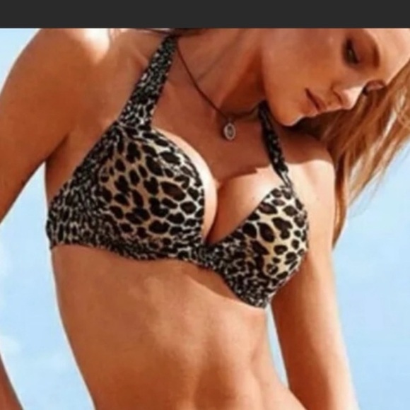 Leopard print Bombshell Victoria’s Secret Swim Top - Picture 1 of 5